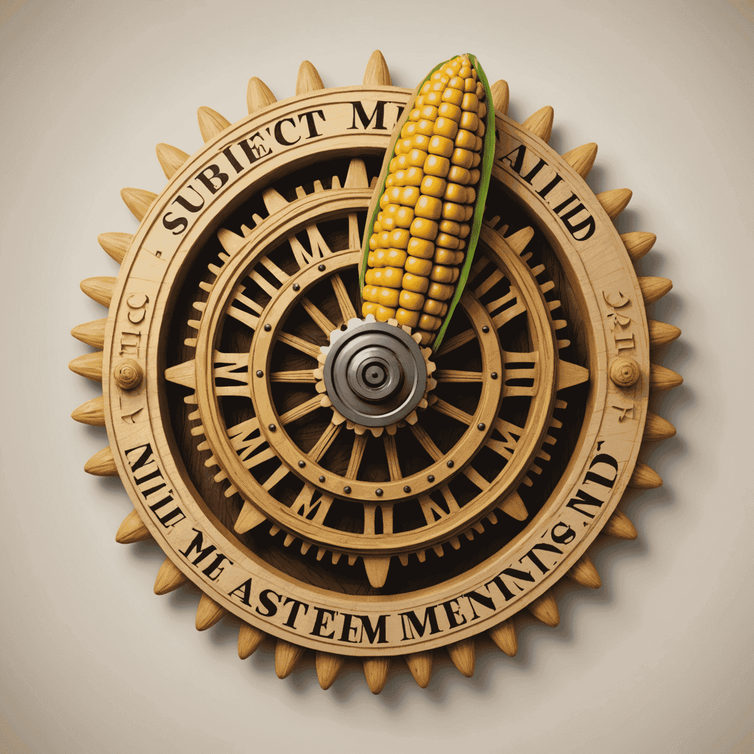 MielieMasterminds logo - A stylized maize cob with a gear mechanism, symbolizing agricultural expertise and operational efficiency